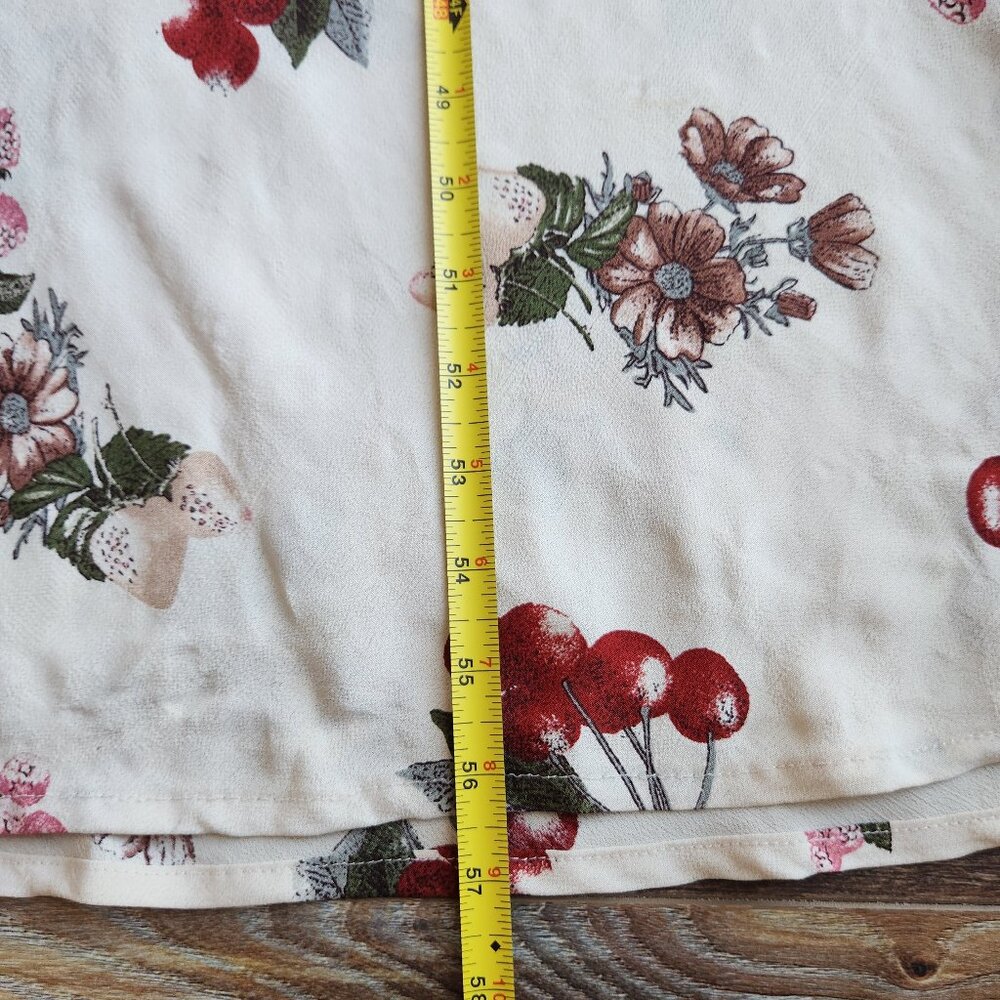 Vintage Y2K  NC Love USA Made Rayon Chiffon Sherry Floral Maxi Dress Sleeveless - Picture 10 of 10